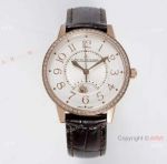 Swiss Grade 1 Copy Jaeger-LeCoultre Classic Night & Day Watches Rose Gold Arabic Markers 34mm
